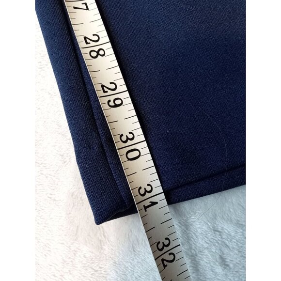 Blair Womens Pleated Straight Leg Pull On Pants Navy Blue Elastic Waist … - Picture 3 of 11